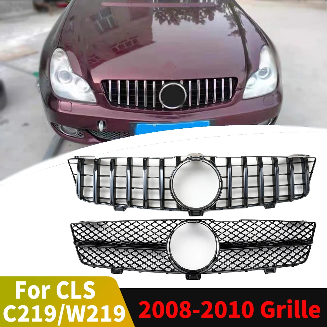 Grille For Mercedes Benz CLS C219 W219 2008-2010 like CLS300 CLS350 CLS500 CLS550 Tuning Accessories Sport Middle Front Grille