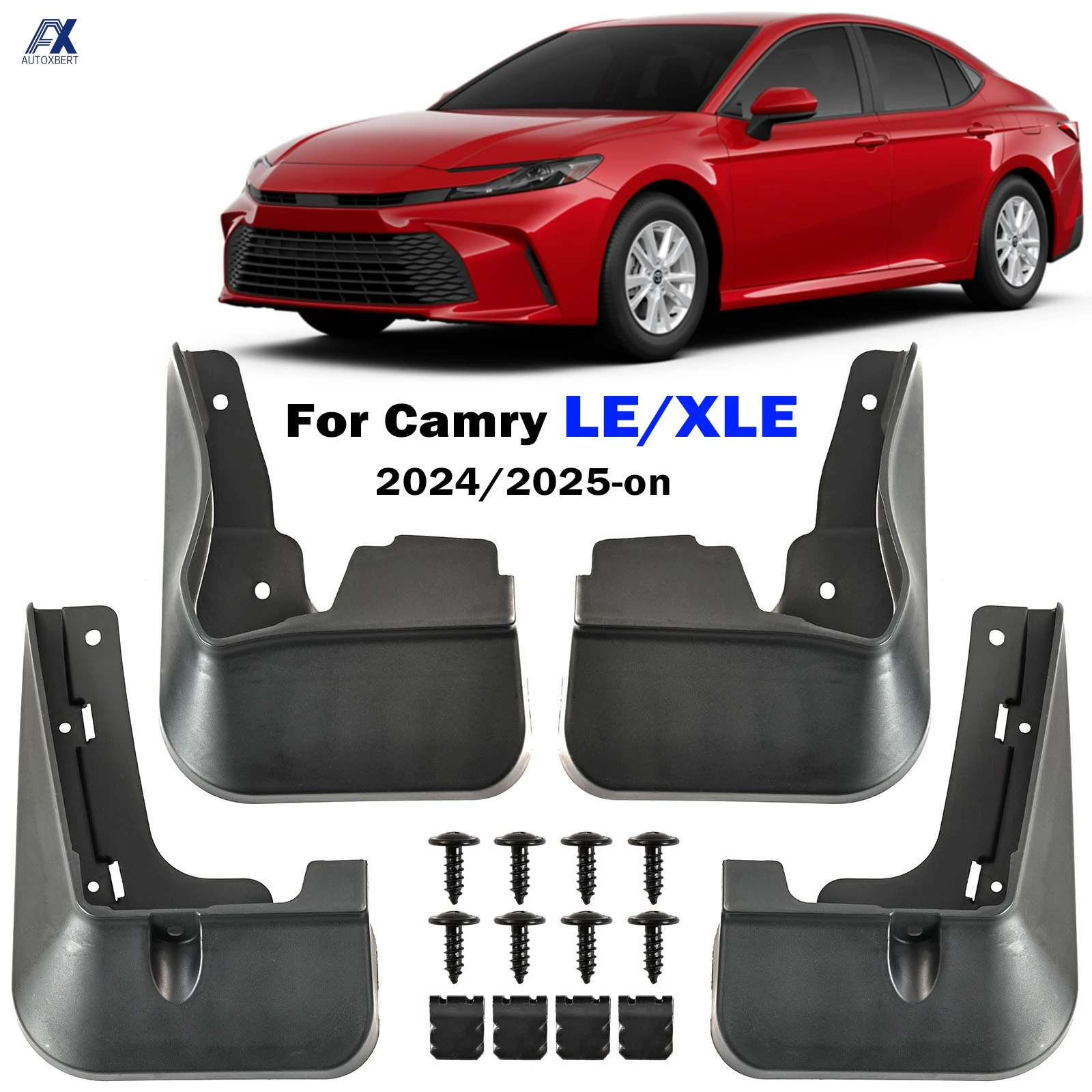 4x Mud Flaps For Toyota Camry LE XLE XV80 2024 2025 9th Gen Splash Guards Mudguards Flap Front Rear Fender Cover Dirty Protector