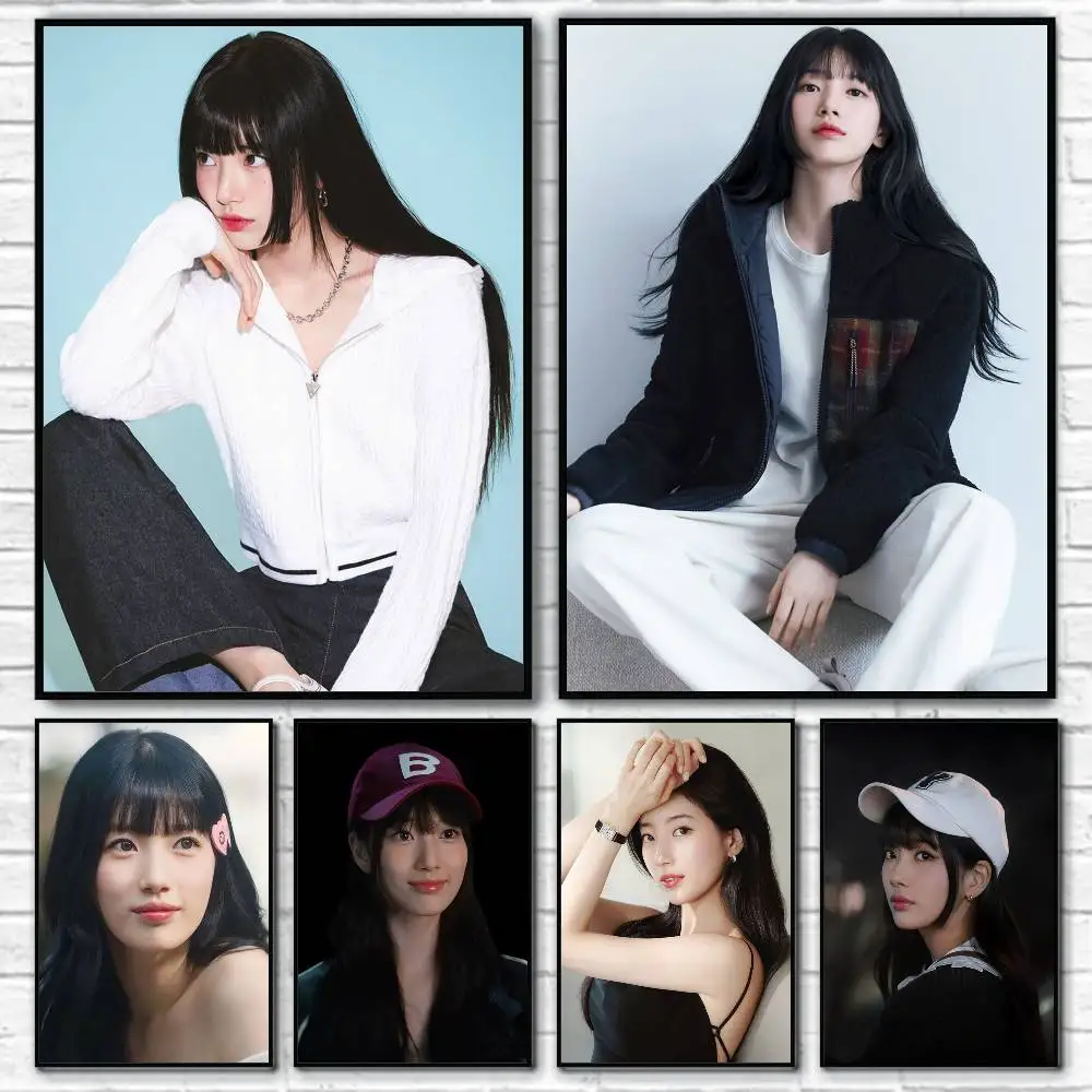 Actor Bae Suzy Posters Fancy Wall Sticker for Living Room Bar Decoration Wall Decor