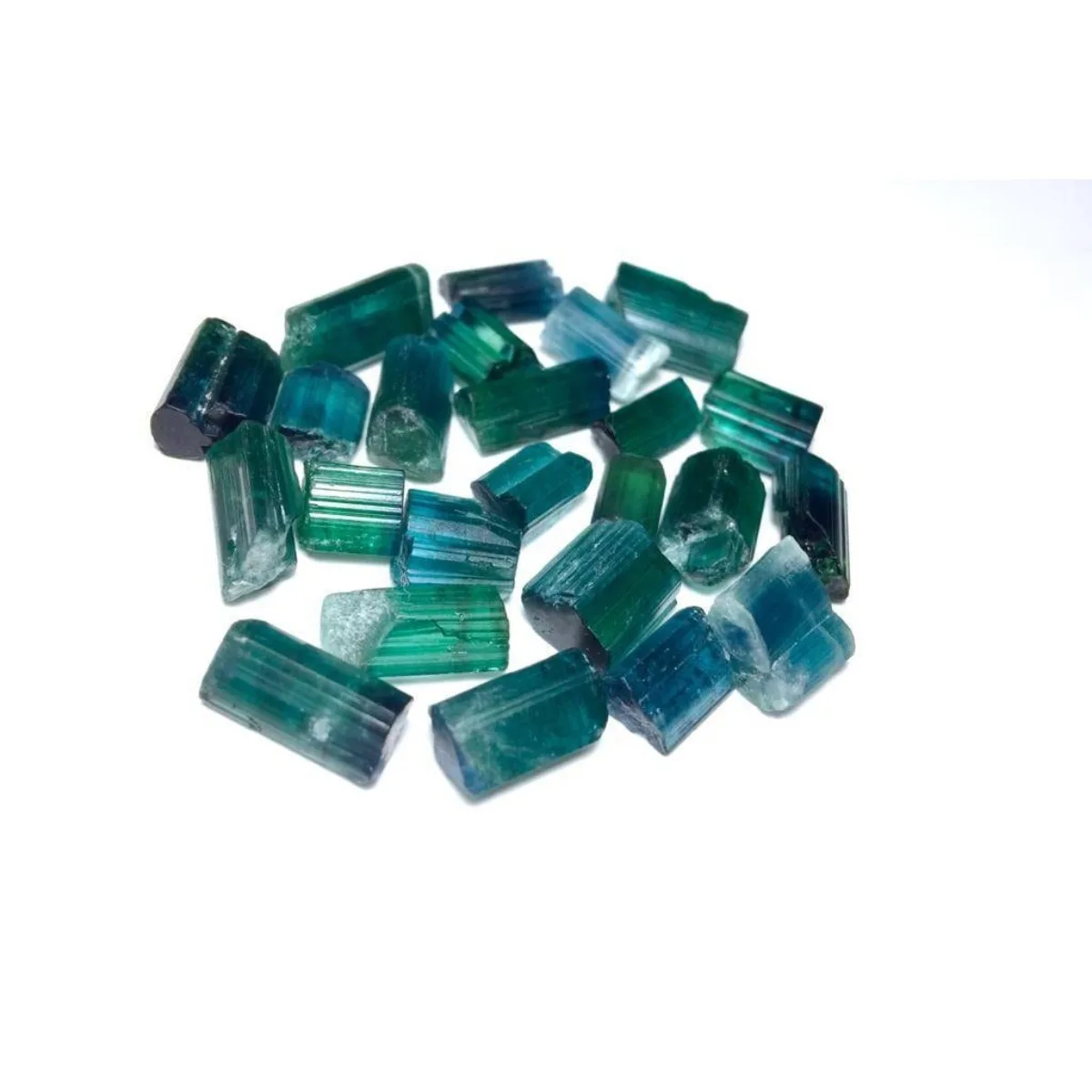 Brazilian Elbaite Rough Stones, 10g 5-15mm Natural Mix, Display Case for Desk Decor & Natural Stone Collection