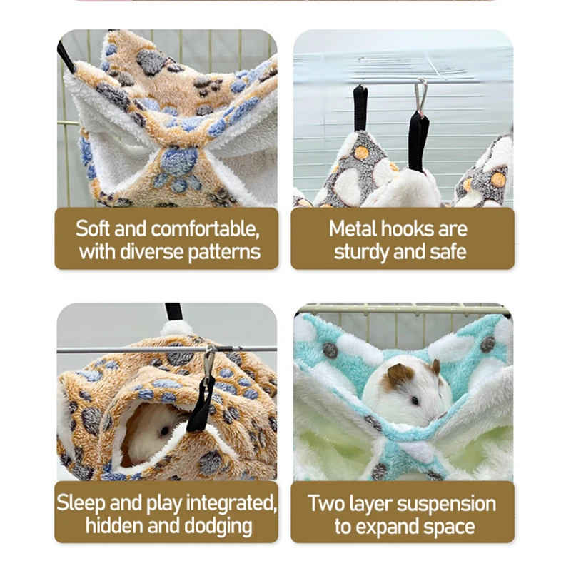 Hamster-Hängematte, Nagetier, Hamsterbett, Ratten, Zubehör für Ratte, Hängematte für Ratten, Hängematte für Nagetiere, Meerschweinchenhaus CXW04 – Detail 8