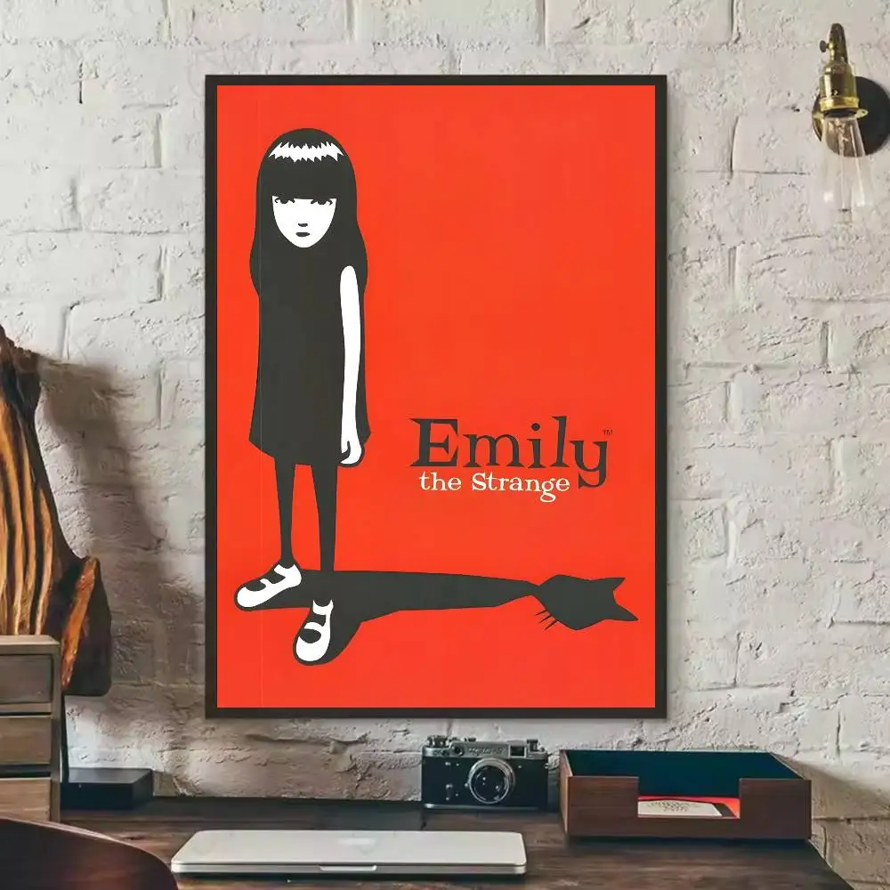 ملصق E-Emily الغريب ذاتي اللصق ملصق ورقي مقاوم للماء لديكور جدران غرفة النوم في القهوة