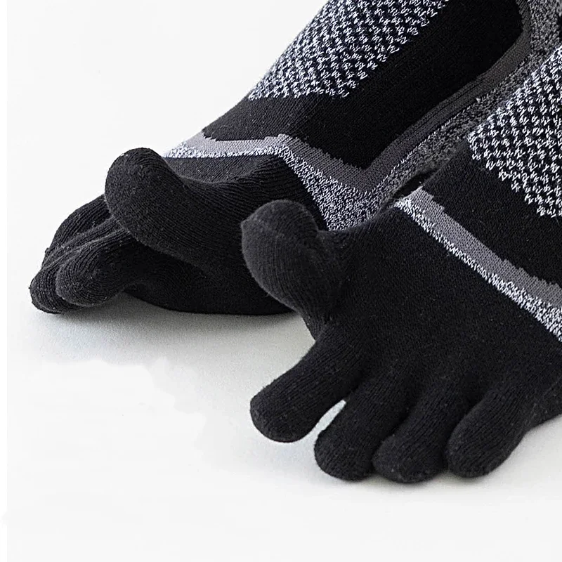 5 Pairs/lot Toe Sport Tube Socks Man Thick Compression Mesh Endurable Fitness Bike Run Outdoor Basketball Travel 5 Finger Socks