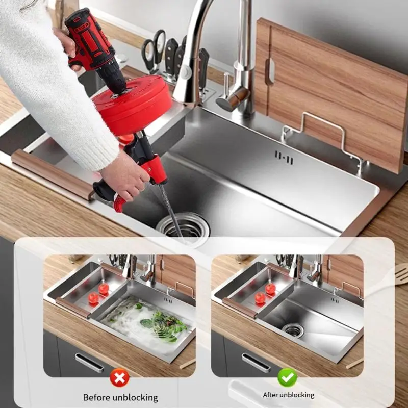 

Набор из 1 набора сливных сверл из мягкой стали с термообработкой и рукавицами длиной 25 футов, постоянный для прочистки M4YD