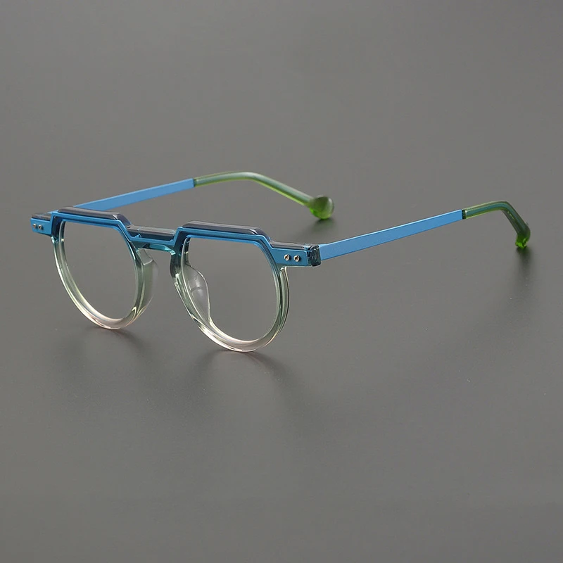 

Высококачественные модные круглые очки унисекс с уксусной кислотой, оптические очки, держатель с искусственным носом, персонализированные модные очки G2302