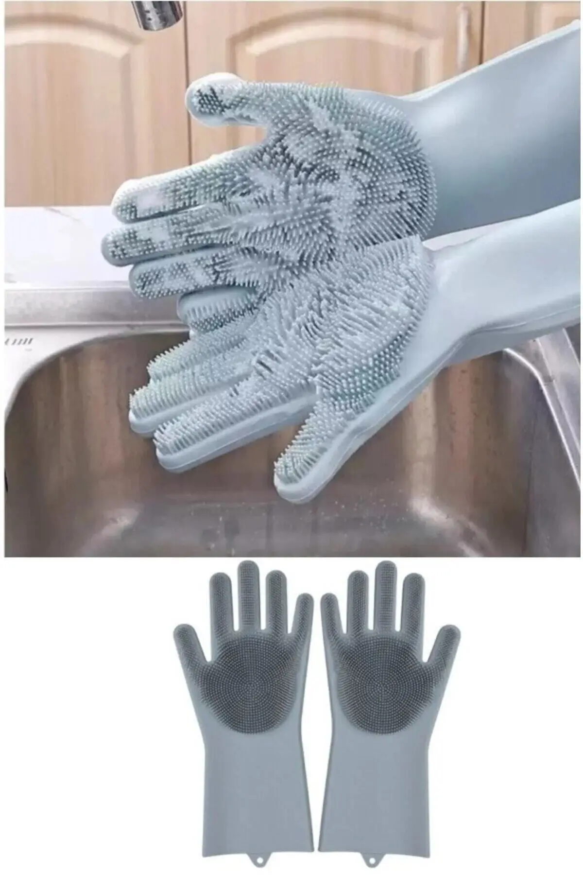 Magic Gloves Magic Dishwashing Gloves Kitchen Bathroom Cleaning Brush Auto Home Work Practical