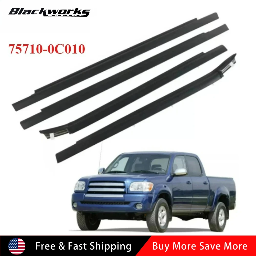 

75710-0C010, 75720-0C010, 75730-0C022 Накладка на внешнюю уплотнитель двери, окна для Toyota Tundra Double Cab 2000-2006