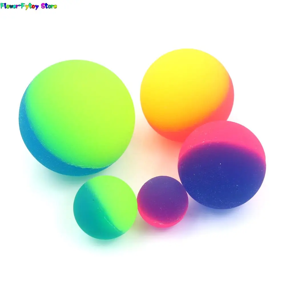 1pcs Cute Luminous Children Toy Ball Colored Boy Bouncing Ball Rubber Kids Sport Games Elastic Jumping Balls 42/45mm Outdoor toy