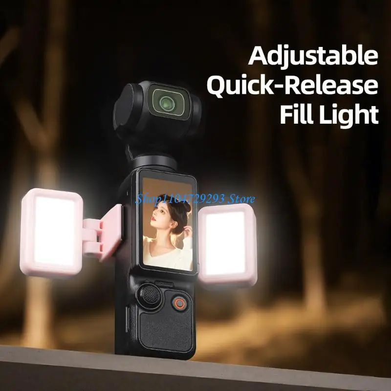 Y2GD Portable Photography Fill Light for Pocket 3 Cameras Lighting Adjustable Color Temperature for Portrait Vlog