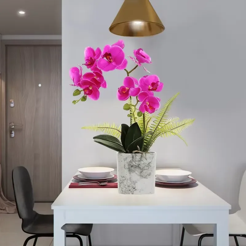 for High Quality 3D Printed Orchid Artificial Flowers for Wedding Home Decoration