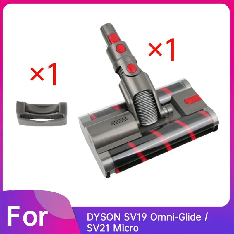 B99A-Per DYSON SV19 Omni-Glide /SV21 Attacco per aspirapolvere Testina motore di ricambio Testina per pulizia a rullo morbido Spazzola a doppio rullo