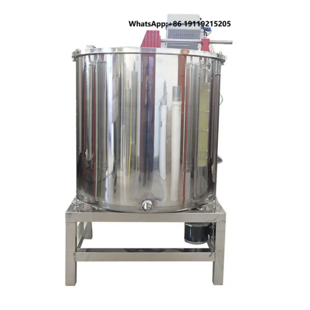 Honey Processing Machine 8 Frames Electric and Manual Honey Extractor Electric Motor Centrifuge Honey Separator Machine