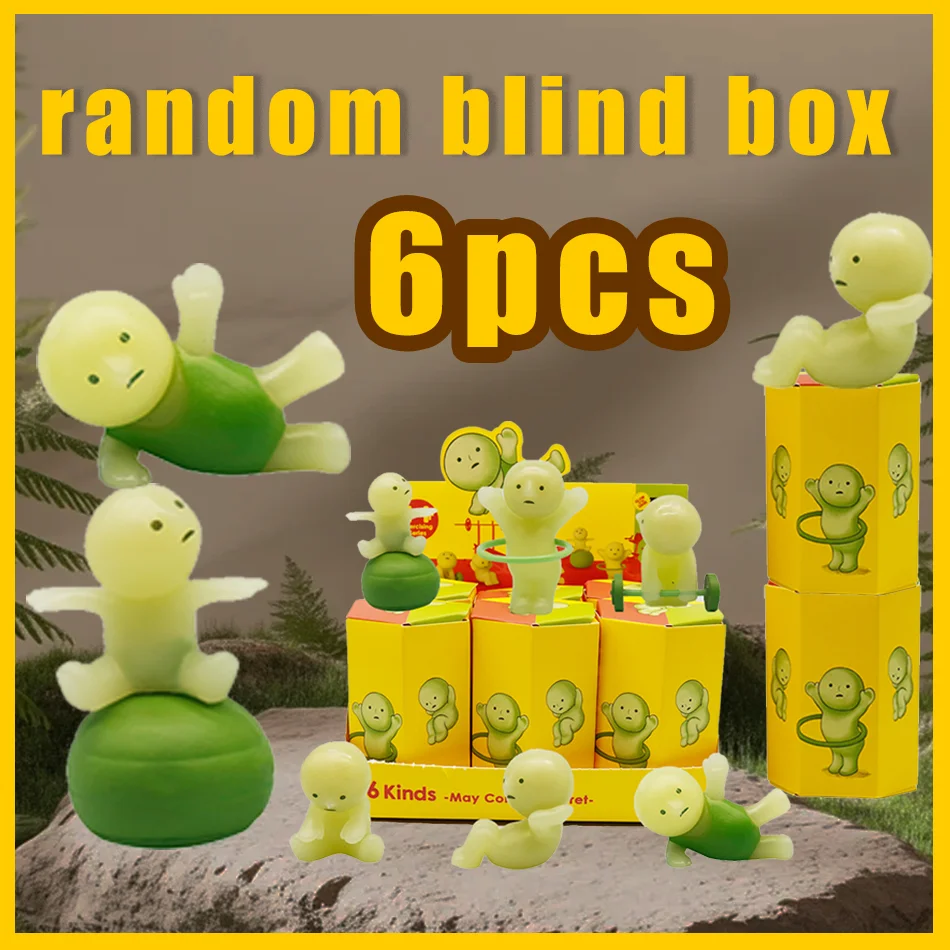 

Светящаяся в темно-зеленая кукла Living Series (фитнес-версия), модель игрушки с угловым украшением, детский подарок, настольное украшение