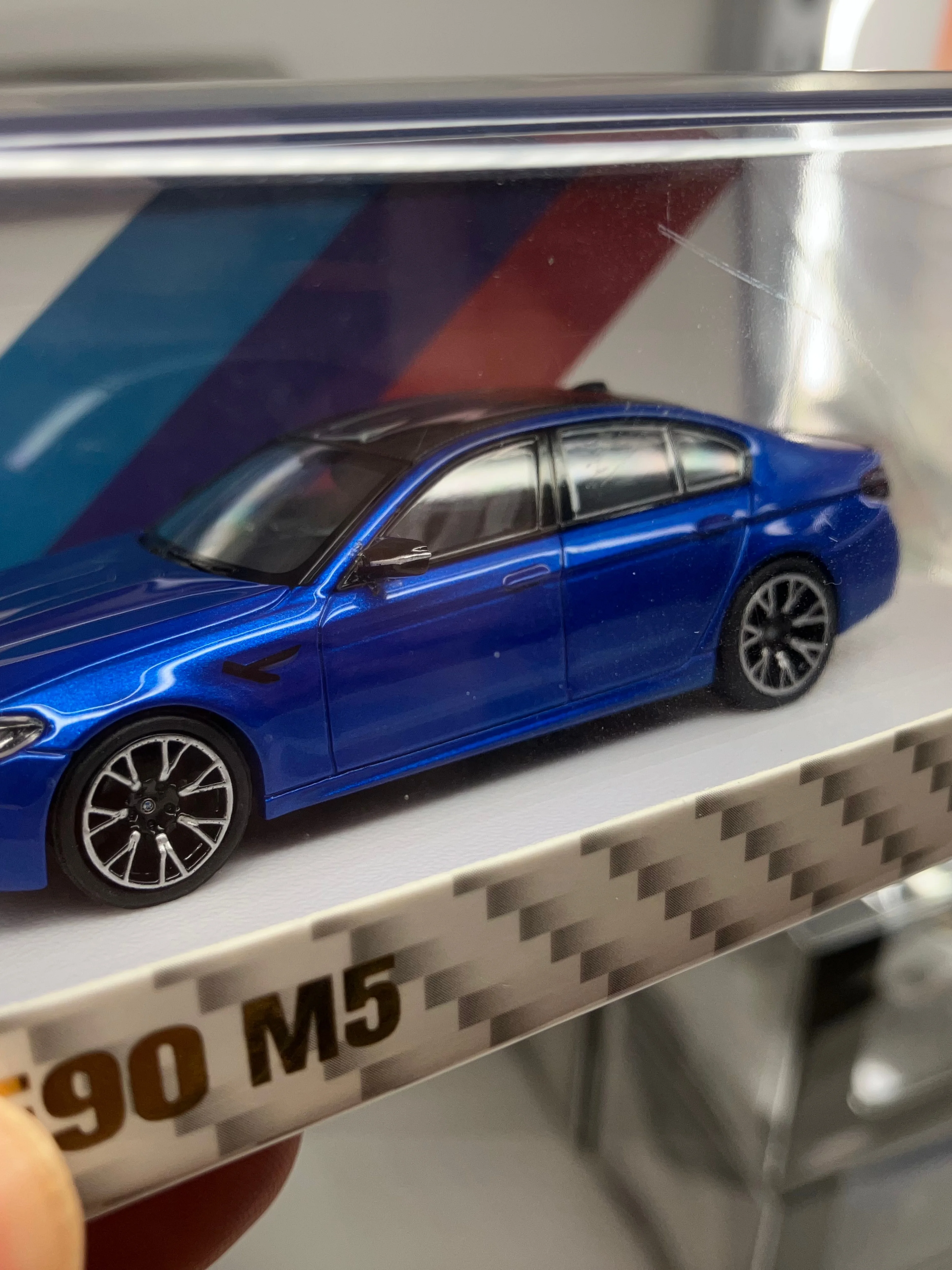 HM 1/64 F90 M5 Blue Diecast Model Car Collection Limited Edition Alloy