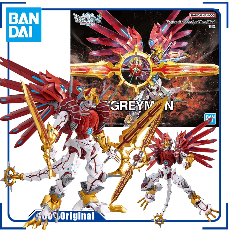 Bandai Original   FIGURE-RISE STANDARD AMPLIFIED DIGIMON 05 RESCUER FLASH TYRANNOSAURMON Anime Action Figure Assembly Model To