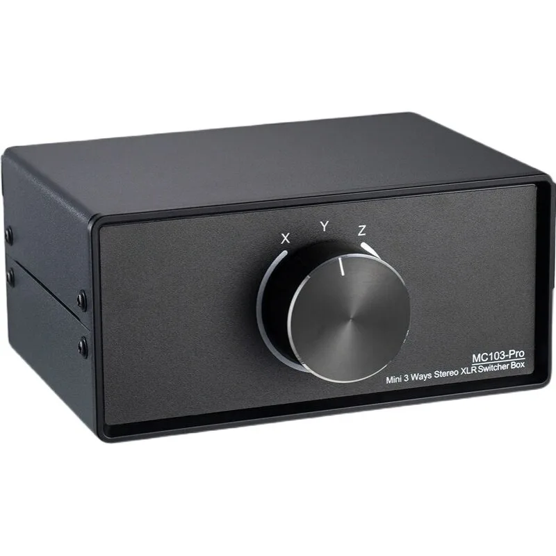For 1 (3) in 3 (1) Out XLR Balanced Audio Converter, Stereo Passive, Amplifier Switcher