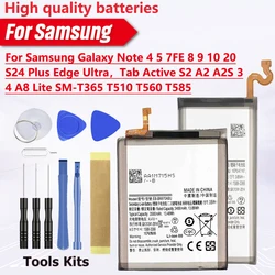 Battery For Samsung Galaxy Note 20 S24 4 5 7FE 8 9 10 Plus Edge Ultra,Tab Active S2 A2 A2S 3 4 A8 Lite SM-T510 T560 T365 T585