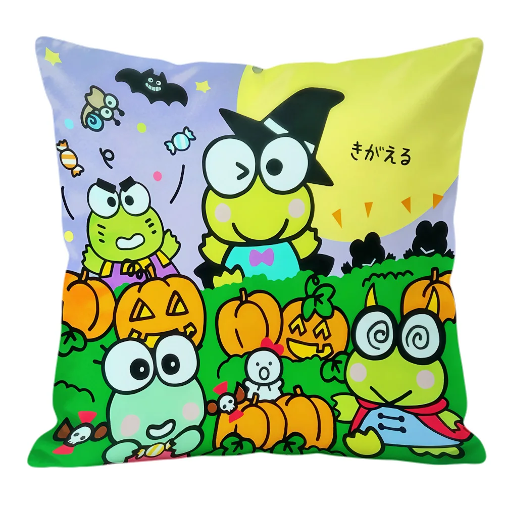 Keroppi Double Sided Print Decorative Sofa Cushions Pillows for Sofa Cushion Cover for Bedroom Home Decoration Cool Room Stuff