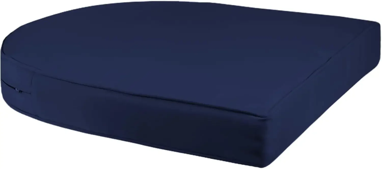 Cadeira com Almofada Azul, Conjunto de 2, Branco/W00206-