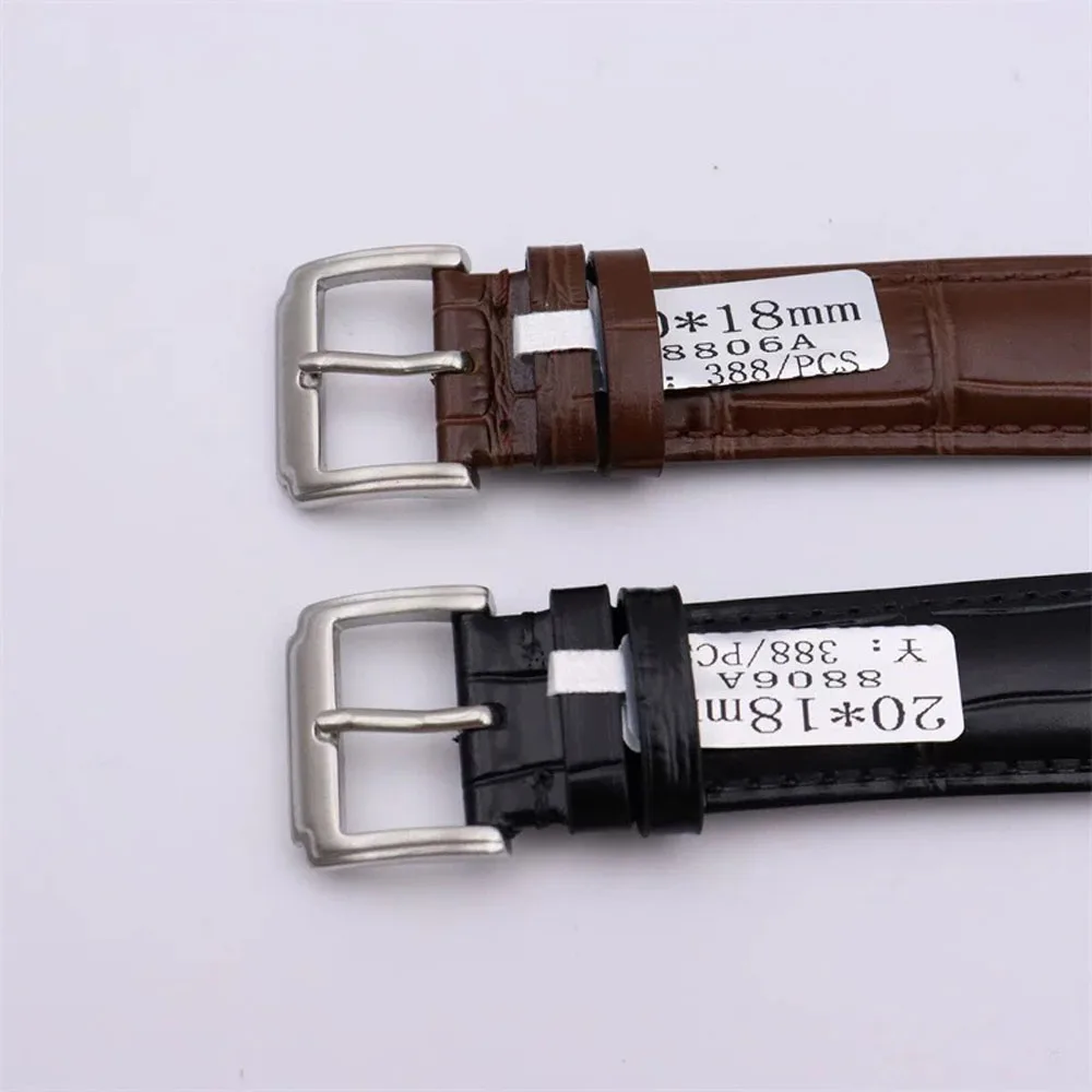 Extra langes, weiches Armband aus echtem Kalbsleder – mit Bambus-Knotenmuster, Dornschließe, verlängertes Lederarmband für Damen und Herren, 18, 20, 22 mm. – Detail 5