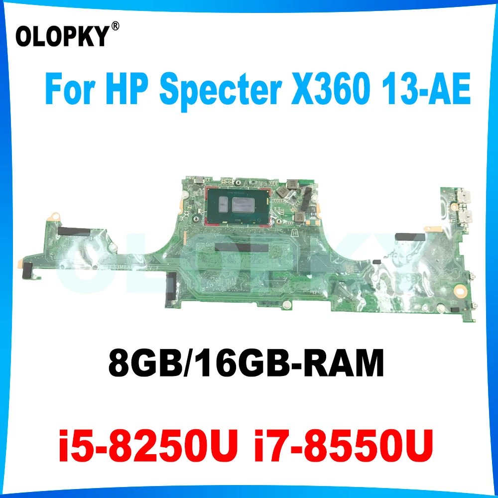 

DA0X33MBAF0 Материнская плата для ноутбука HP Spectre X360 13-AE 941883 -001 941883 -601 i5 i7-8th Gen CPU 8G/16G RAM полностью протестирован