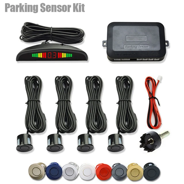 Car LED Parking Sensor Kit with 4 Radar Accurate Digital Display of Obstacle Distance Alarm Parktronic Kit Suitable For Most Car Car LED Parking Sensor Kit with 4 Radar Accurate Digital Display of Obstacle Distance Alarm Parktronic Kit Suitable For Most Car