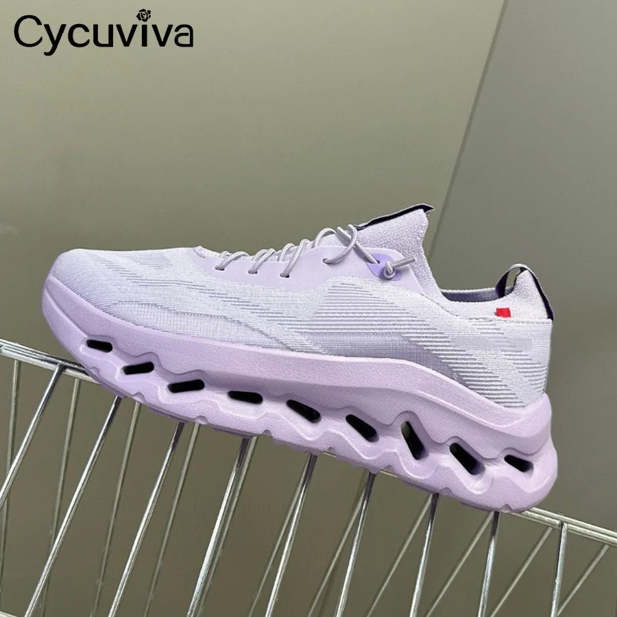 Autumn Brand Ventilation Knitting Flat Shoes Women Thick Sole Lace Up Casual Sneaker Comfort Party Vacation Lovers Walking Shoes