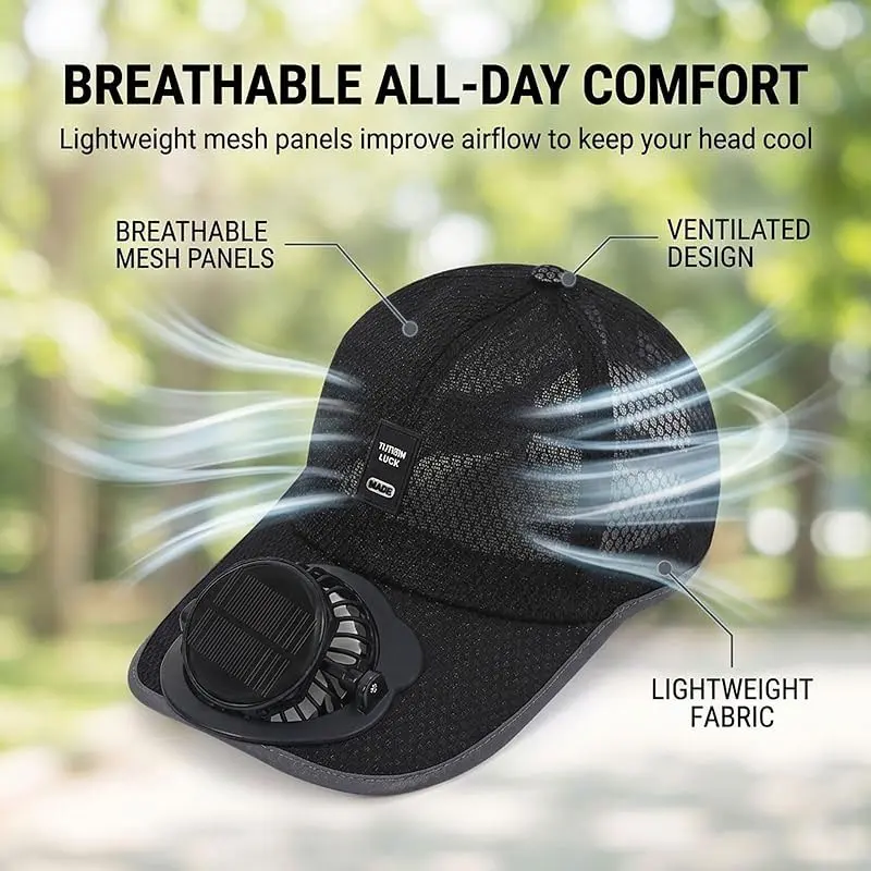Solar Fan Hat For Men Women Uv Protection Sun Hat With Fan Usb Cooled Outdoor Cap Adjustable Double Face Shield Summer Space Hat