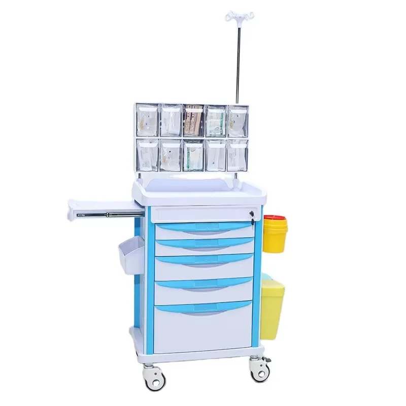 

Больничная высококачественная тележка для анестезии, мобильная тележка для анестезии для клиники с бесшумными колесами для материала ABS