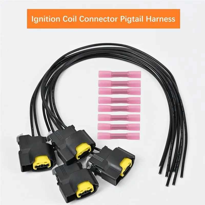 Classic-4Set Ignition Coil Connector Pigtail Harness For Kia