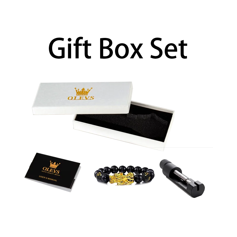 OLEVS นาฬิกาแฟชั่นลำลองสำหรับบุรุษสเกลตัวเลขอาหรับกันน้ำปฏิทินคู่นาฬิกาควอทซ์สำหรับผู้ชายนาฬิกาข้อมือแบรนด์เดิม