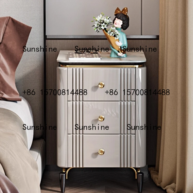

Italian minimalist ultra-narrow bedside table modern simple small bedroom storage side cabinet