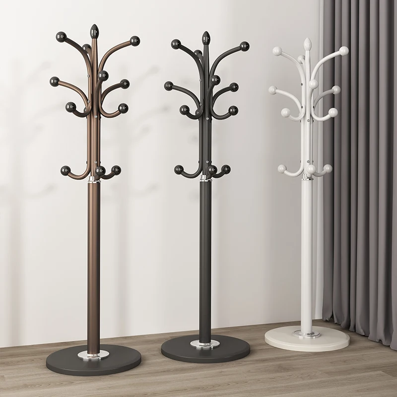 家庭用フロアスタンド式炭素鋼衣類乾燥ラック-リビングルームシンプル多機能バッグハンガーラック-寝室コートスタンド