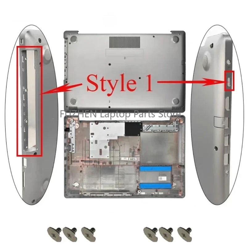 New For Inspiron 5570 5575 Laptop LCD Back Cover Front Bezel Upper Palmrest Bottom Base Case Keyboard Hinges silvery - Image 5