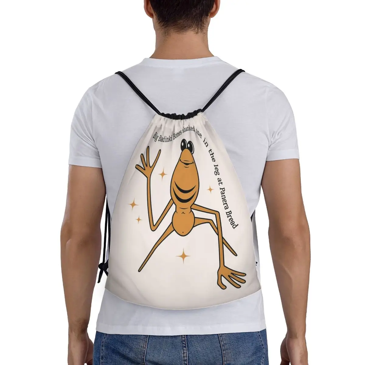 Marcus The Worm Robert Help Meme Brain Rot Backpacks Portable Drawstring Bags Storage Bag Book Bags for Travel School