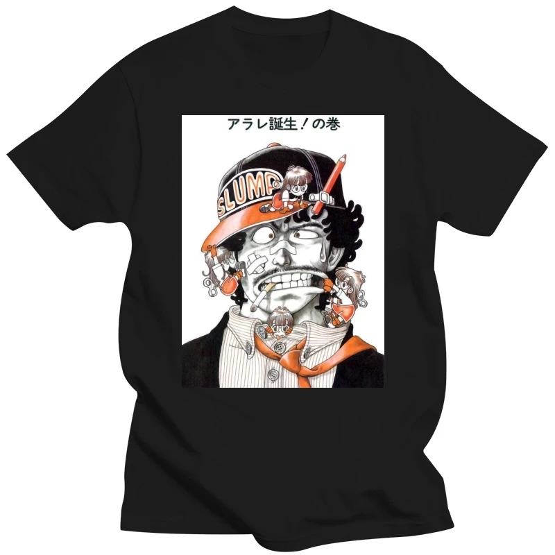 Camiseta de Manga corta con cuello redondo para hombre y niña, camisa divertida de alta calidad con estampado del dr. Slump Arale Pengin Senbei, 100% algodón, ideal para regalo