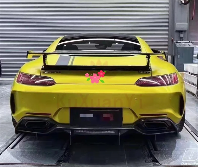 IM style semi carbon fiber rear bumper body kit For Mercedes Benz AMG GT