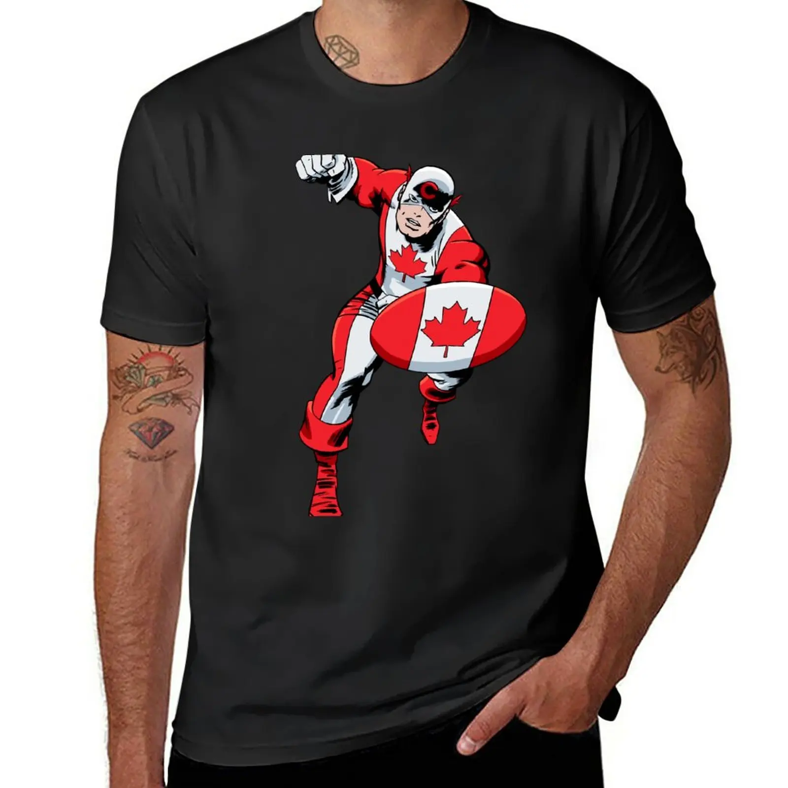 

New Captain Canada T-Shirt Oversized t-shirt summer top blank t shirts sweat shirts, men