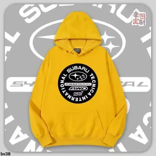 Толстовка Subaru с капюшоном для мужчин и женщин, новинка осени и зимы 2025 года, с плюшевой свободной и универсальной трендой повседневной одежды