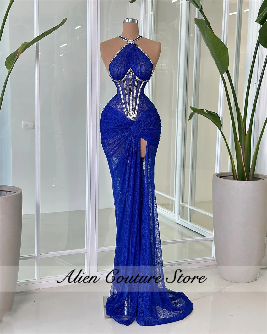 Sexy Red Prom Dresses For Women 2024 With Gloves Split Beading Crystal Party Gown Vestidos De Noche Customized 