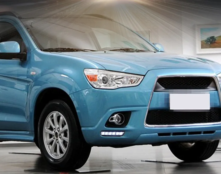 For Mitsubishi 10, 11, and 12 models of ASX daytime running lights retrofitted with fog lights and LED daytime