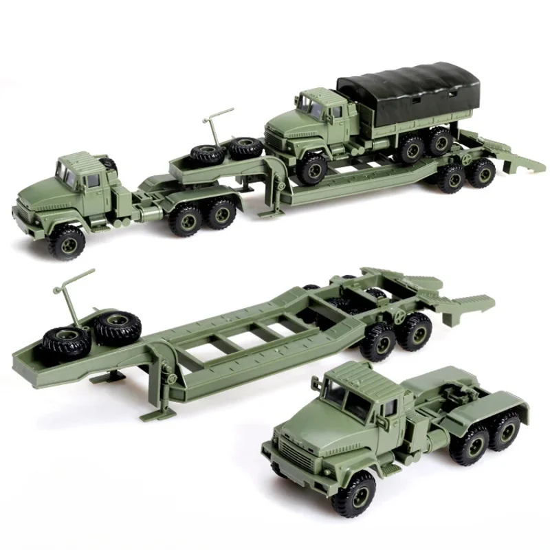 

Semitrailer Tractor Military Vehicle Toys Block Car Assembly Model Kit Gift DIY Army Collections Scene