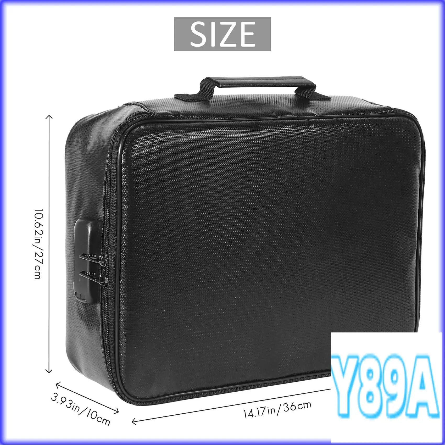 GO-Document Bag With Lock, ทนไฟ 3 ชั้นพร้อมซิป, สําหรับแล็ปท็อป