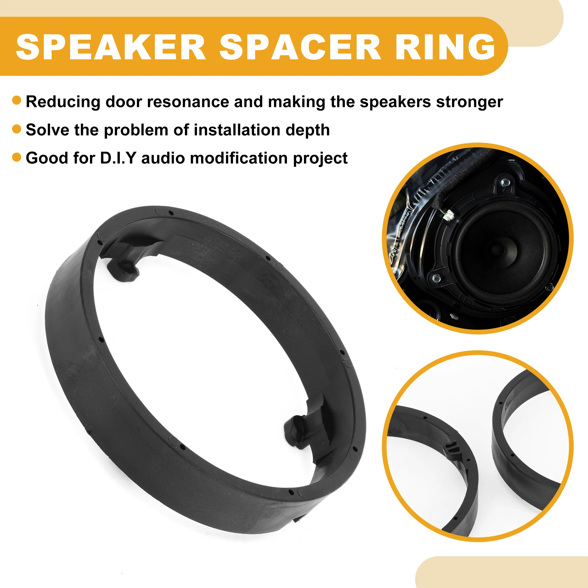 X Autohaux Speaker Subwoofer Mounting Spacer Bracket Ring for Mitsubishi for 6.5