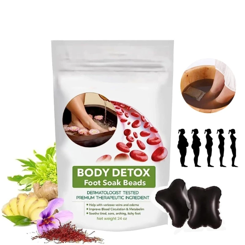 10 Packs Herbal Detoxs Cleansing Foot Soak Beads,Foot Bath Beads,Herbal Foot Bath,Herbal Foot Bath Bag for Most Drop Shipping