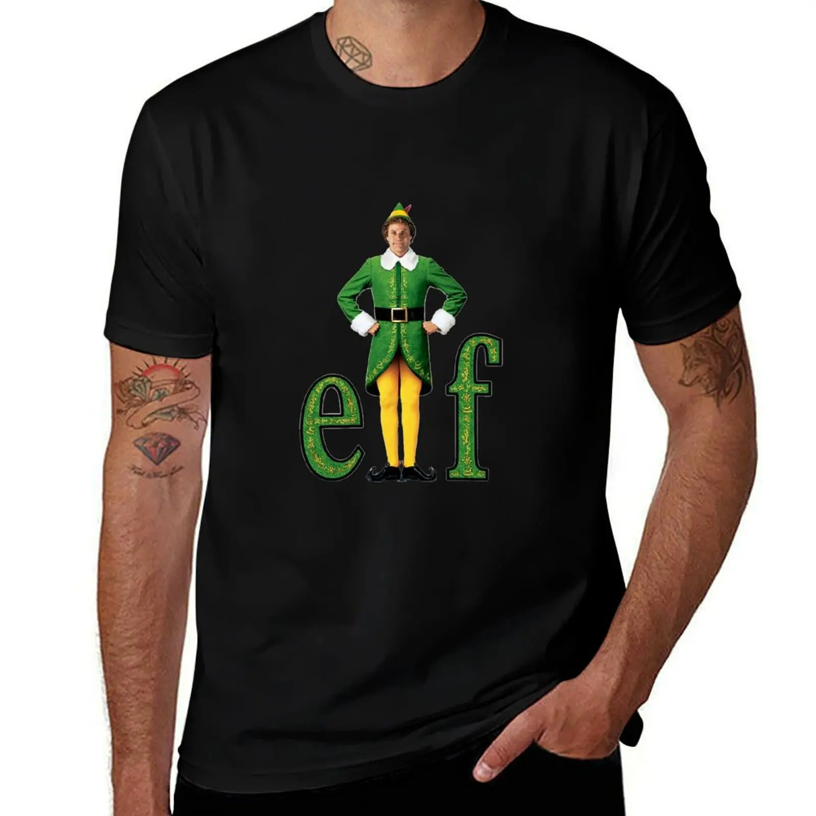 Elf T-Shirt Big Size Short Sleeve Tee for Men T-Shirt