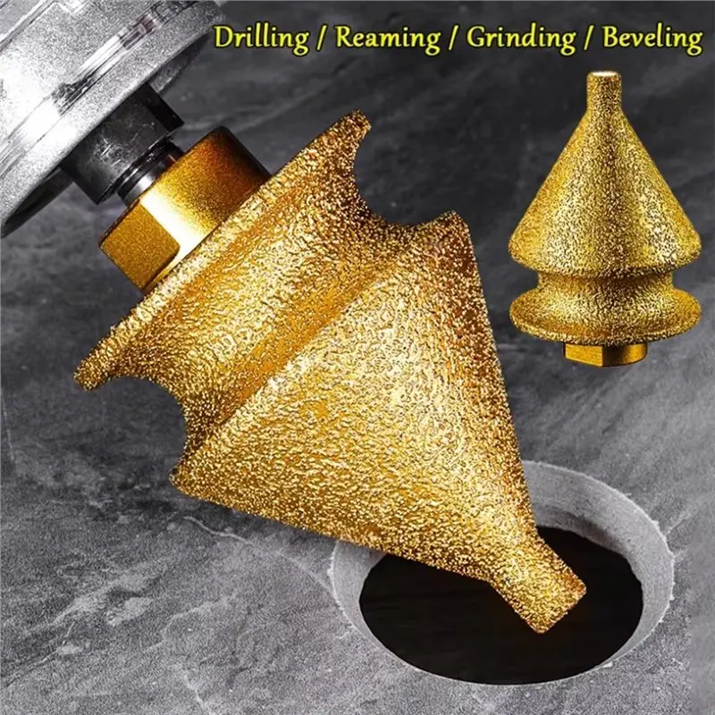 AB11-4In1 Brazing Edge Trimming Chamfering Machine Angle Grinder Tile Marble Hole Drilling Chamfering Machine
