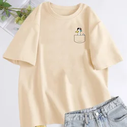 Pocket Subaru Duck T-shirt for Women Men Funny Graphic Tees Women T Shirt Short Sleeve Oversized Tshirts Aesthetic t-shirts