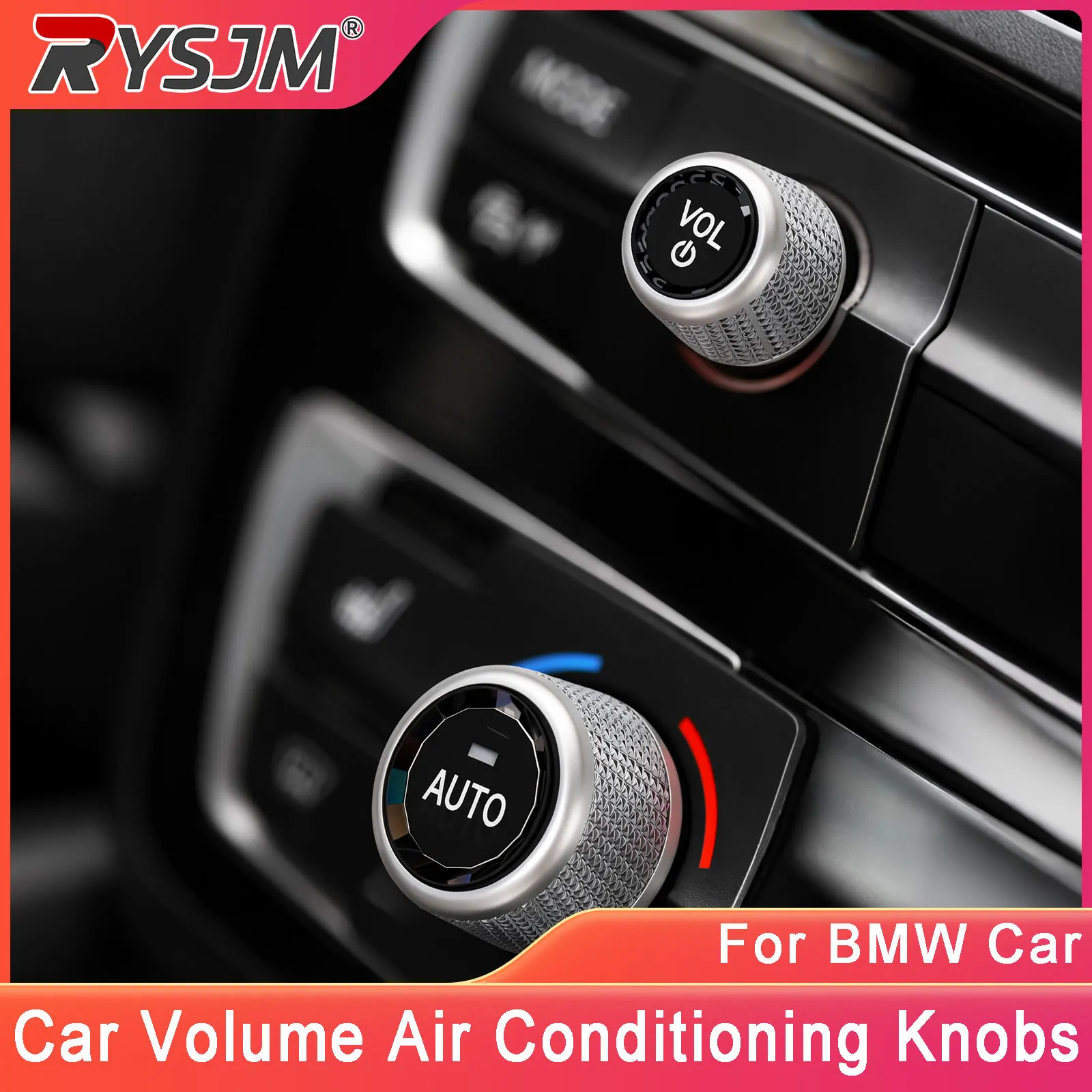 Crystal Car Volume Air Conditioning Kit Knobs Audio Control Button Cover Trim Replacemen For BMW 1 2 3 4 5 6 7 X3 X4 Series F20