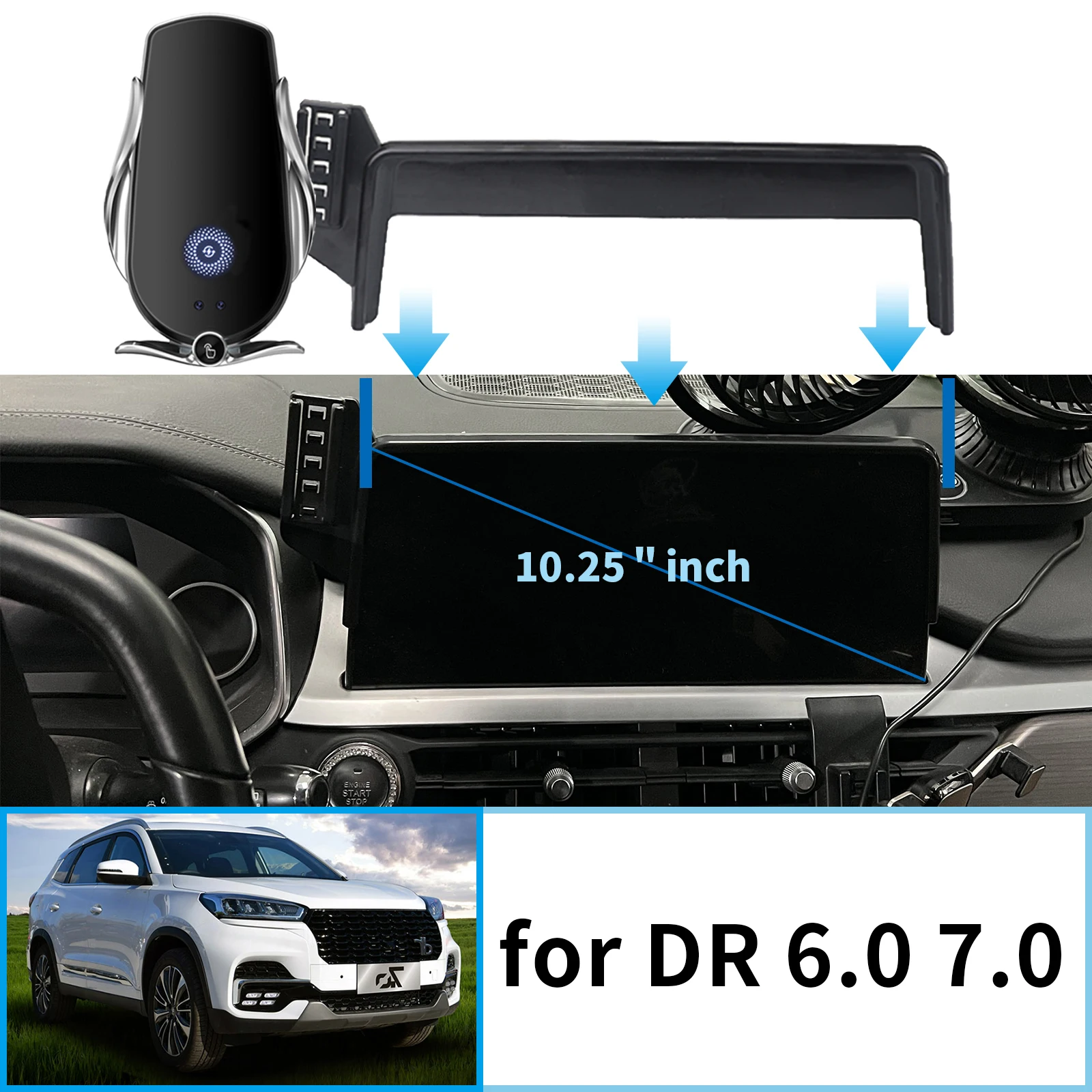 

Fit for DR 6.0 7.0 Accessories 2023 2024 2025 Car Mobile Phone Holder GPS Bracket Navigation Stand Auto